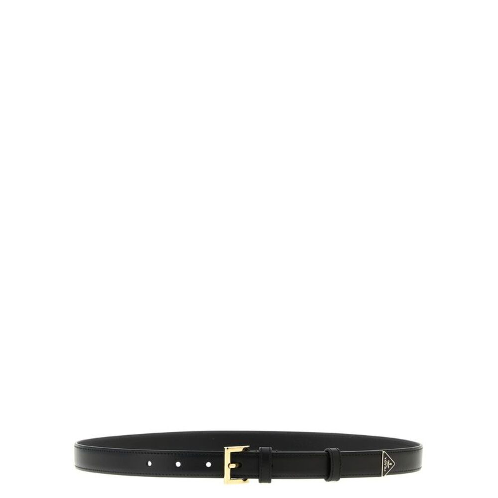 Prada Black Calfskin Regular Women's Belt